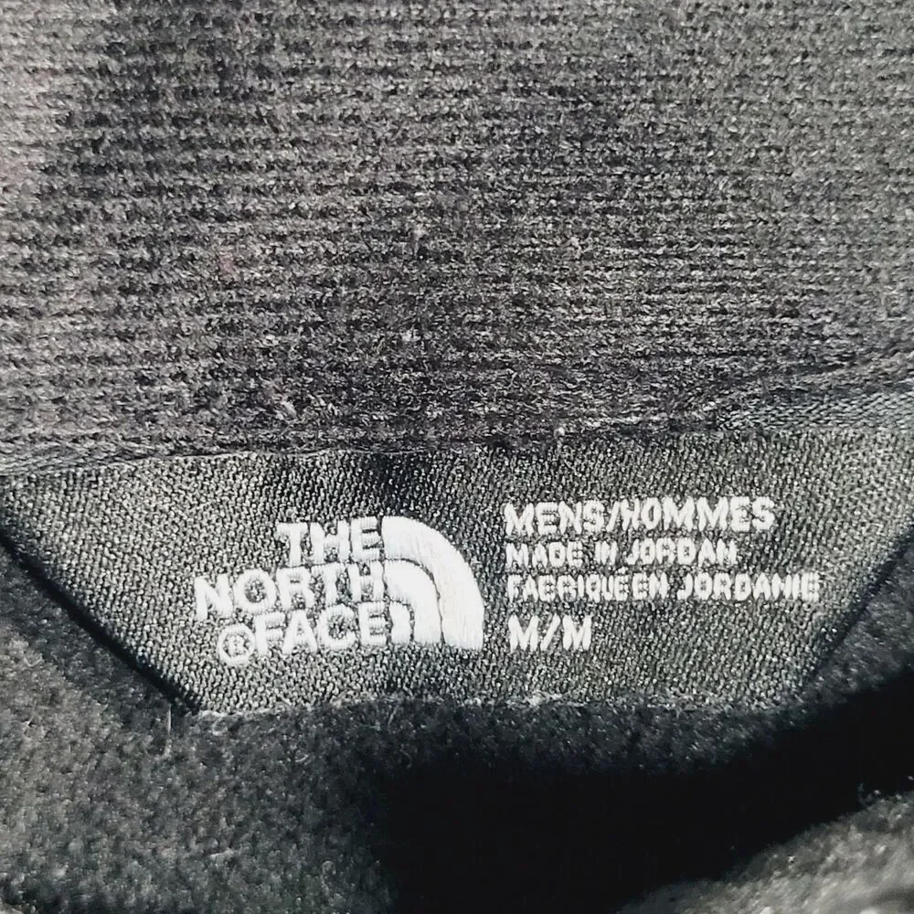 The North Face Softshell Jacket Mens Medium Black Full Zip Chest Pocket Hiking